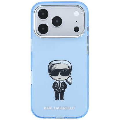MagSafe Case for Apple iPhone 18 Pro Max / 17 Pro Max, Karl Lagerfeld, IML Ikonik Sketch Print, Blue