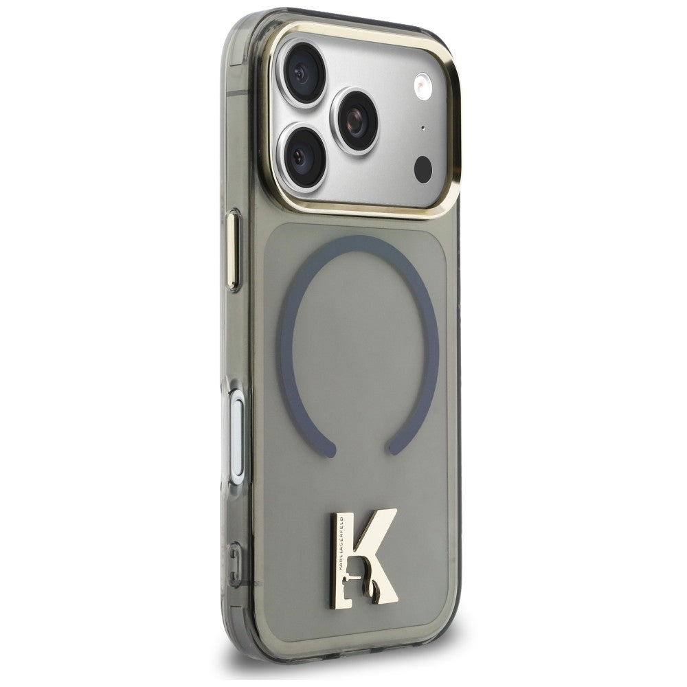 MagSafe tok Apple iPhone 18 Pro Max / 17 Pro Max készülékhez, Karl Lagerfeld, IML Karl Head Logo, fekete