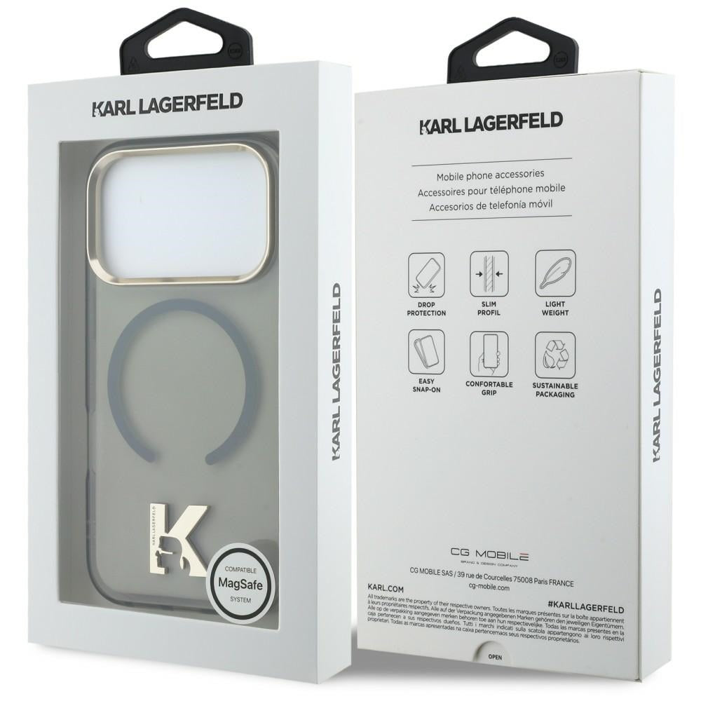 MagSafe tok Apple iPhone 18 Pro Max / 17 Pro Max készülékhez, Karl Lagerfeld, IML Karl Head Logo, fekete