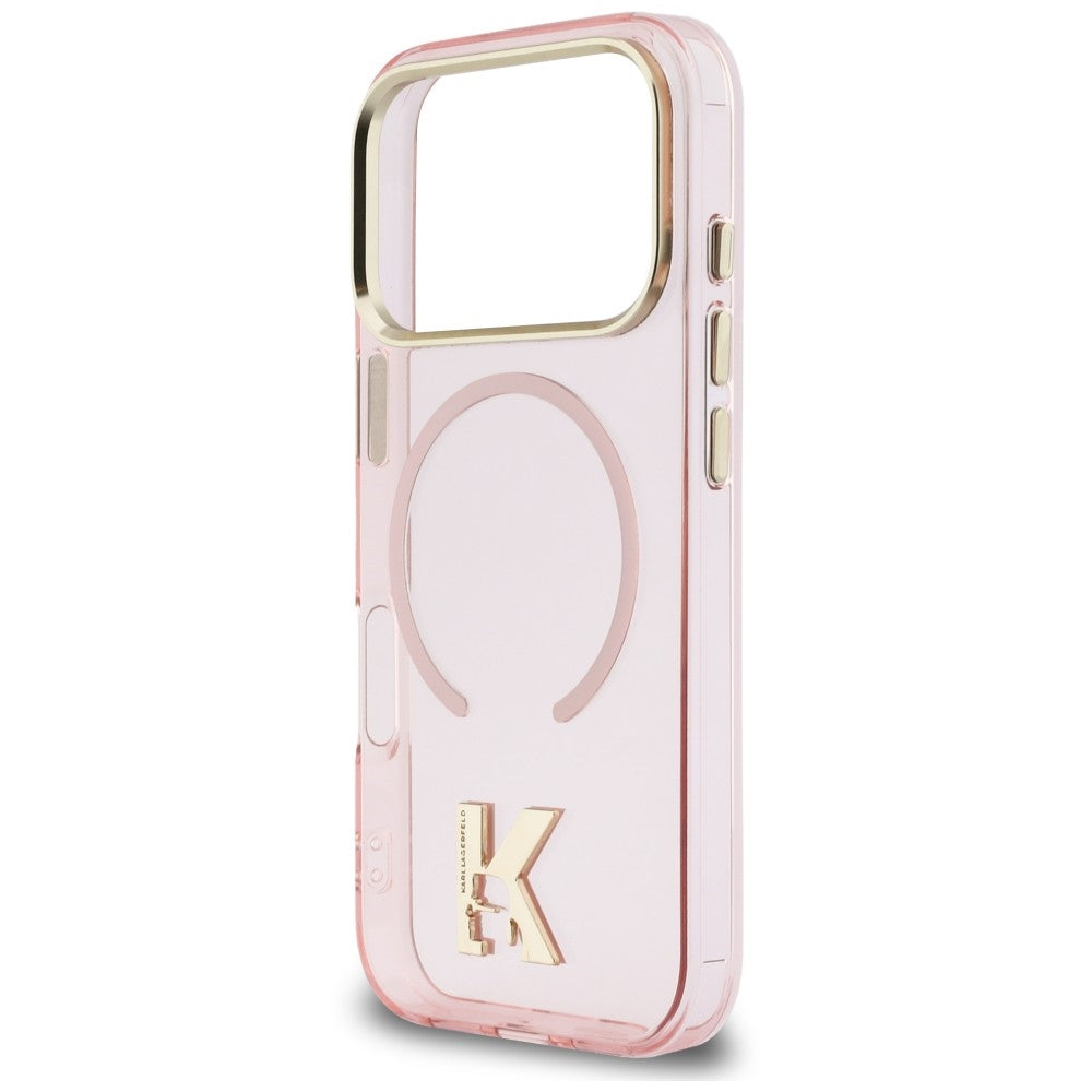 MagSafe tok Apple iPhone 18 Pro Max / 17 Pro Max készülékhez, Karl Lagerfeld, IML Karl Head Logo, rózsaszín