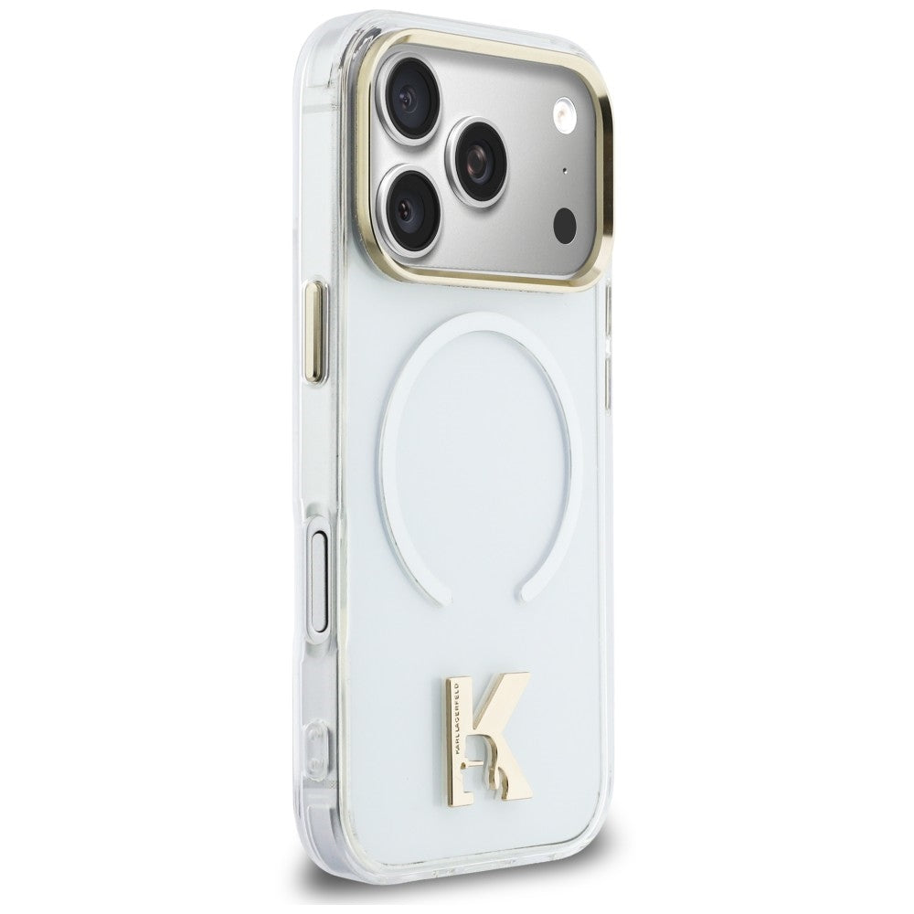 MagSafe tok Apple iPhone 18 Pro Max / 17 Pro Max készülékhez, Karl Lagerfeld, IML Karl Head Logo, átlátszó