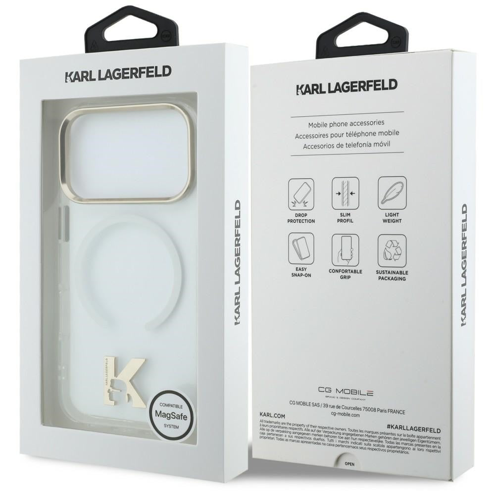 MagSafe tok Apple iPhone 18 Pro Max / 17 Pro Max készülékhez, Karl Lagerfeld, IML Karl Head Logo, átlátszó