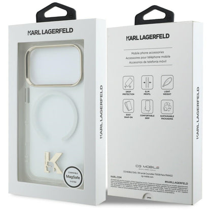 MagSafe tok Apple iPhone 18 Pro Max / 17 Pro Max készülékhez, Karl Lagerfeld, IML Karl Head Logo, átlátszó