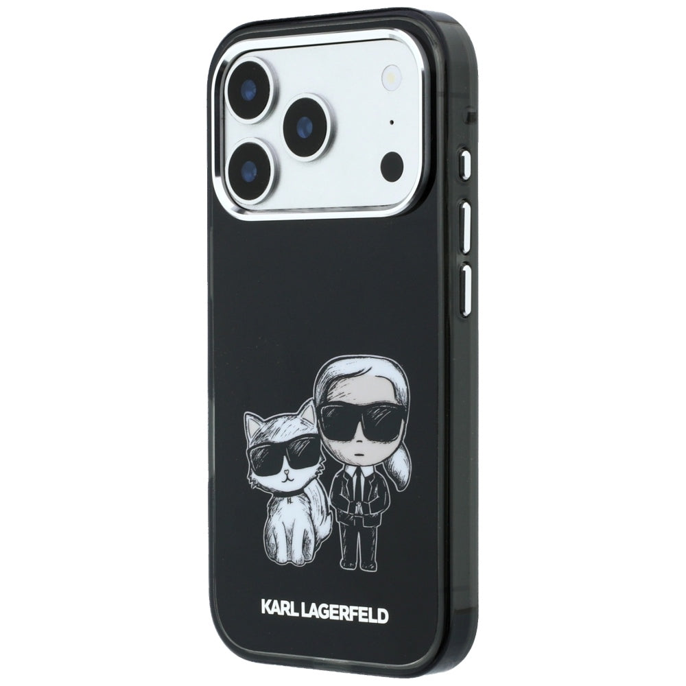MagSafe tok Apple iPhone 18 Pro Max / 17 Pro Max készülékhez, Karl Lagerfeld, IML KC Bodies Sketch Print, Fekete