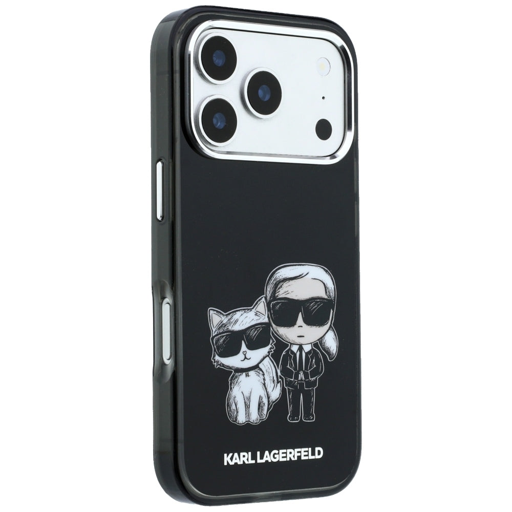 MagSafe tok Apple iPhone 18 Pro Max / 17 Pro Max készülékhez, Karl Lagerfeld, IML KC Bodies Sketch Print, Fekete