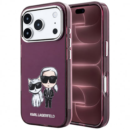 MagSafe tok Apple iPhone 18 Pro Max / 17 Pro Max számára, Karl Lagerfeld, IML KC Bodies Sketch Print, Bordó