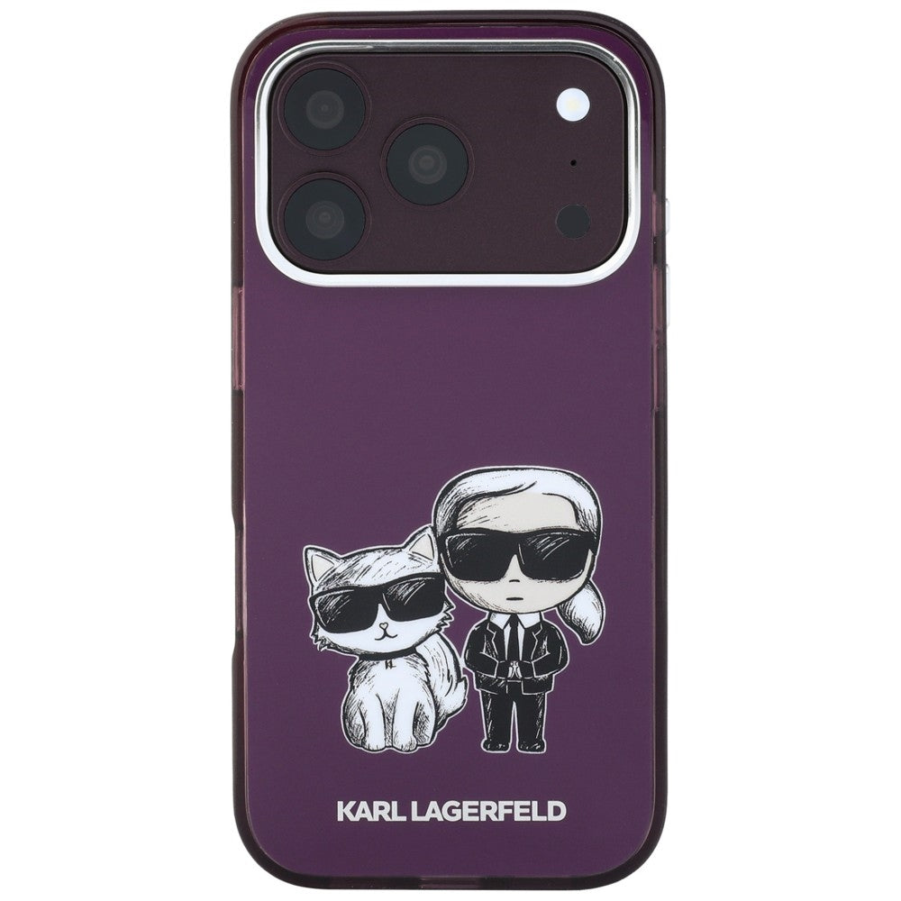 MagSafe tok Apple iPhone 18 Pro Max / 17 Pro Max számára, Karl Lagerfeld, IML KC Bodies Sketch Print, Bordó