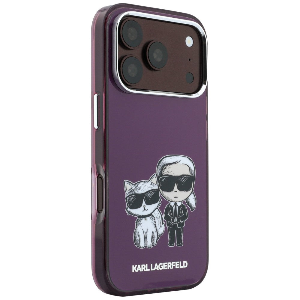 MagSafe tok Apple iPhone 18 Pro Max / 17 Pro Max számára, Karl Lagerfeld, IML KC Bodies Sketch Print, Bordó