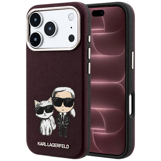 MagSafe tok Apple iPhone 18 Pro Max / 17 Pro Max számára, Karl Lagerfeld, KC Bodies Sketch, Bordó