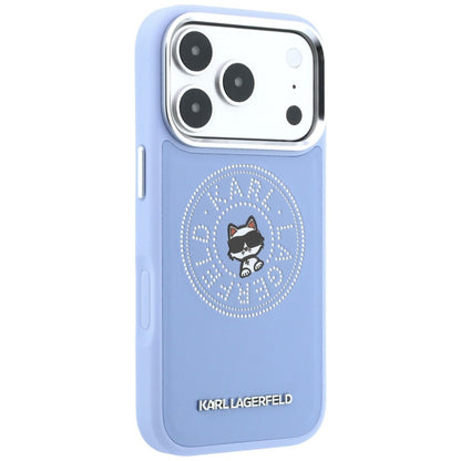 MagSafe Case for Apple iPhone 18 Pro Max / 17 Pro Max, Karl Lagerfeld, Point and Choupette Sketch, Blue