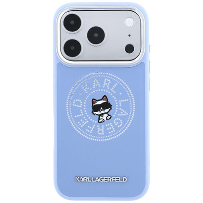MagSafe Case for Apple iPhone 18 Pro Max / 17 Pro Max, Karl Lagerfeld, Point and Choupette Sketch, Blue