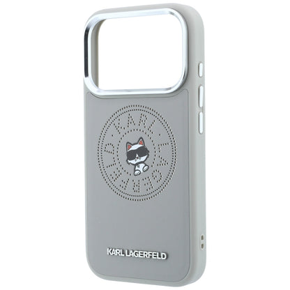 MagSafe Case for Apple iPhone 18 Pro Max / 17 Pro Max, Karl Lagerfeld, Point and Choupette Sketch, Gray