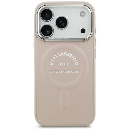 MagSafe Case for Apple iPhone 18 Pro Max / 17 Pro Max, Karl Lagerfeld, Ring Karl RSG Logo, Pink