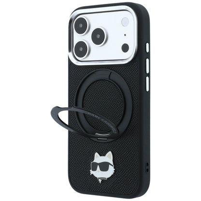 MagSafe tok Apple iPhone 18 Pro Max / 17 Pro Max készülékhez, Karl Lagerfeld, Ring Stand 360 Choupette Pin, fekete