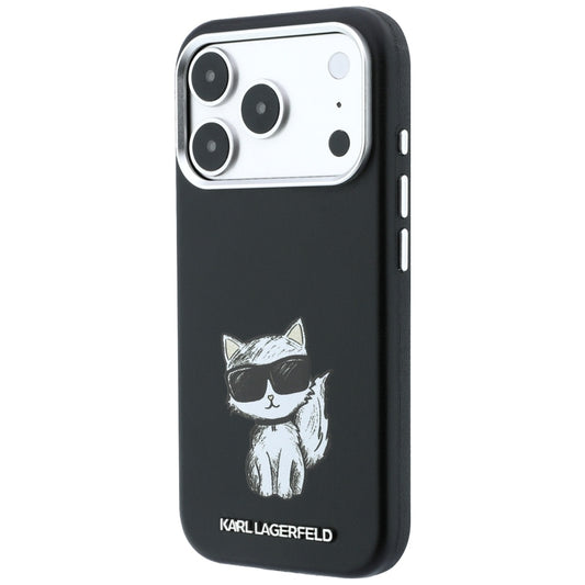 MagSafe Case for Apple iPhone 18 Pro Max / 17 Pro Max, Karl Lagerfeld, Smooth Choupette Sketch, Black