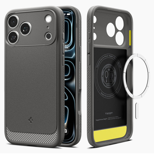 MagSafe tok Apple iPhone 18 Pro Max / 17 Pro Max készülékhez, Spigen, Rugged Armor, Szürke ACS12110