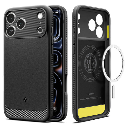 MagSafe tok Apple iPhone 18 Pro Max / 17 Pro Max készülékhez, Spigen, Rugged Armor, Matt fekete ACS12109