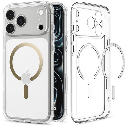MagSafe tok Apple iPhone 18 Pro Max / 17 Pro Max készülékhez, Spigen, Ultra Hybrid, Arany Átlátszó ACS12120