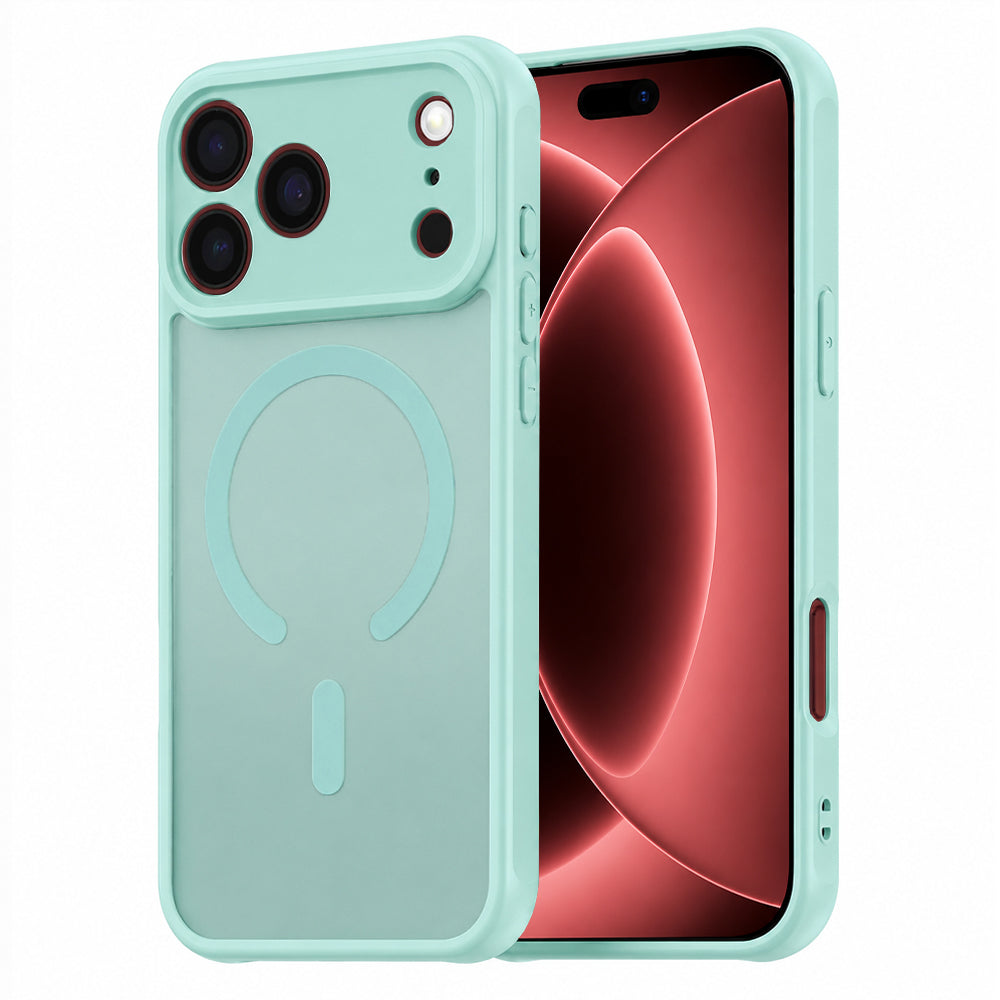 MagSafe Case for Apple iPhone 18 Pro Max / 17 Pro Max, Techsuit, HaloFrost II, Light Green
