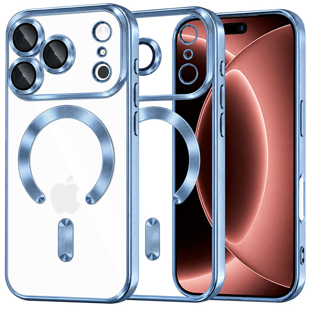 MagSafe tok Apple iPhone 18 Pro Max / 17 Pro Max számára, Techsuit, Luxury Crystal, Kék