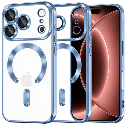 MagSafe tok Apple iPhone 18 Pro Max / 17 Pro Max számára, Techsuit, Luxury Crystal, Kék