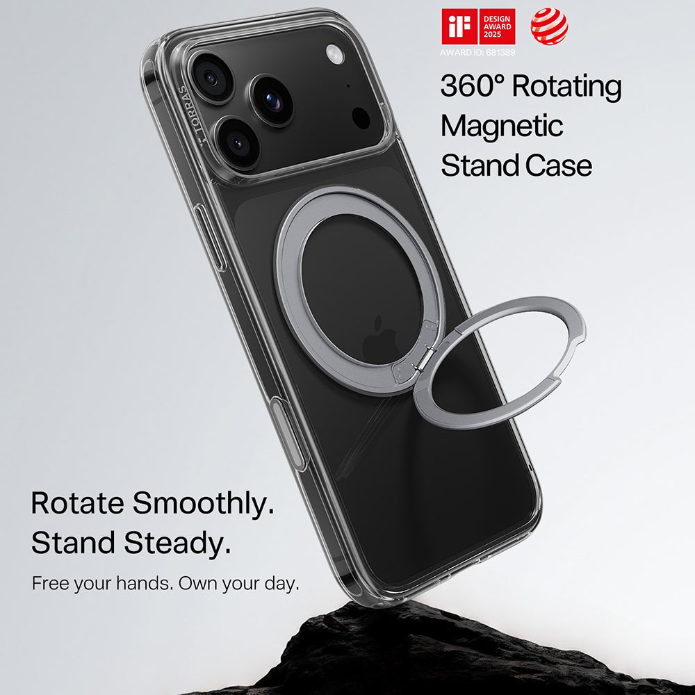 MagSafe tok Apple iPhone 18 Pro Max / 17 Pro Max készülékhez, Torras, Ostand O1 Guardian, Átlátszó