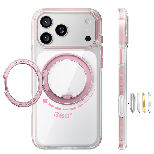 MagSafe tok Apple iPhone 18 Pro Max / 17 Pro Max készülékhez, Torras, Ostand O3 Light, Rózsaszín
