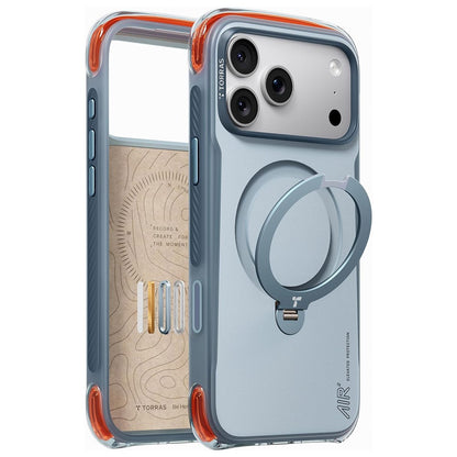 MagSafe Case for Apple iPhone 18 Pro Max / 17 Pro Max, Torras, Ostand Q3 Air Pro, Blue
