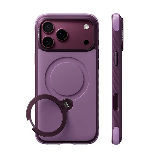 MagSafe tok Apple iPhone 18 Pro Max / 17 Pro Max készülékhez, Torras, Ostand Q3 Rugged, Lila
