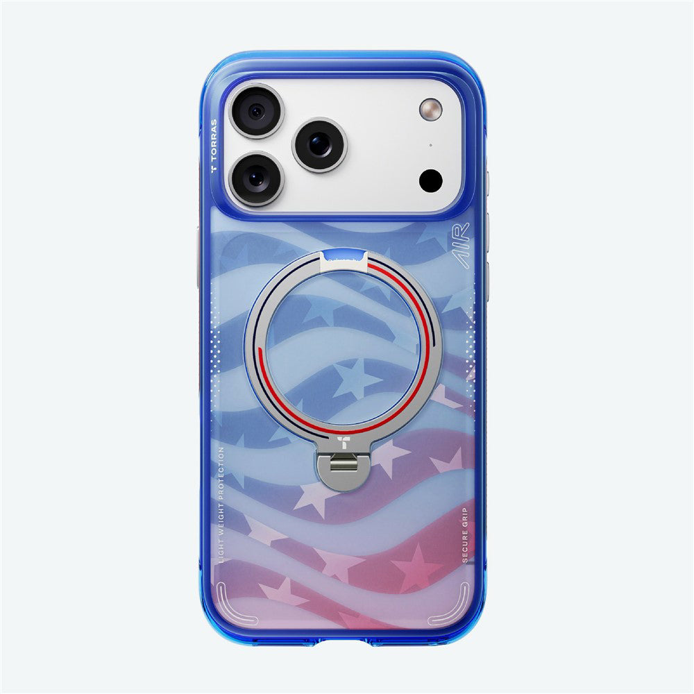 MagSafe tok Apple iPhone 18 Pro Max / 17 Pro Max készülékhez, Torras, Ostand Spin Air Football, Kék