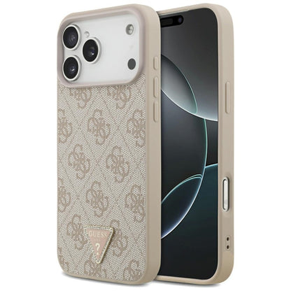 MagSafe tok Apple iPhone 18 Pro Max-hoz, Guess, 4G Triangle Strass, Rózsaszín