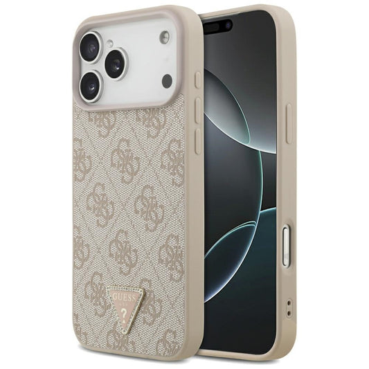 MagSafe tok Apple iPhone 18 Pro Max-hoz, Guess, 4G Triangle Strass, Rózsaszín