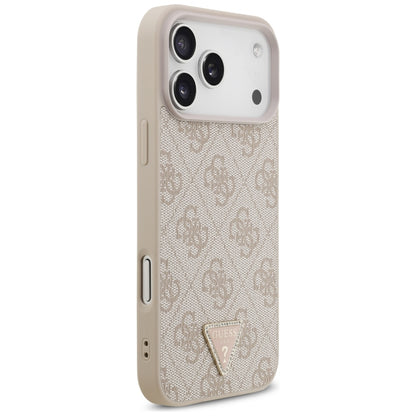 MagSafe tok Apple iPhone 18 Pro Max-hoz, Guess, 4G Triangle Strass, Rózsaszín