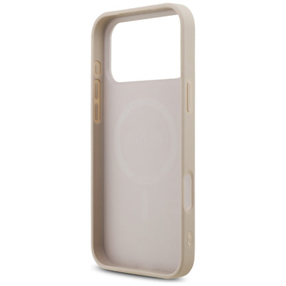 MagSafe tok Apple iPhone 18 Pro Max-hoz, Guess, 4G Triangle Strass, Rózsaszín