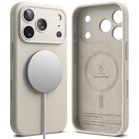 MagSafe tok Apple iPhone 18 Pro Max-hoz, Ringke, szilikon, krém