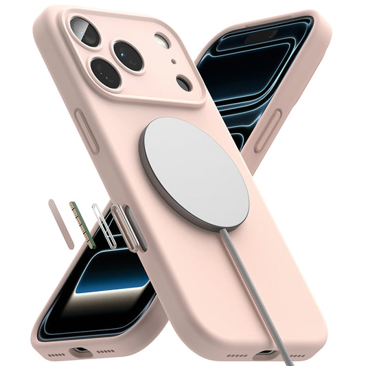 MagSafe tok Apple iPhone 18 Pro Max-hoz, Ringke, szilikon, rózsaszín