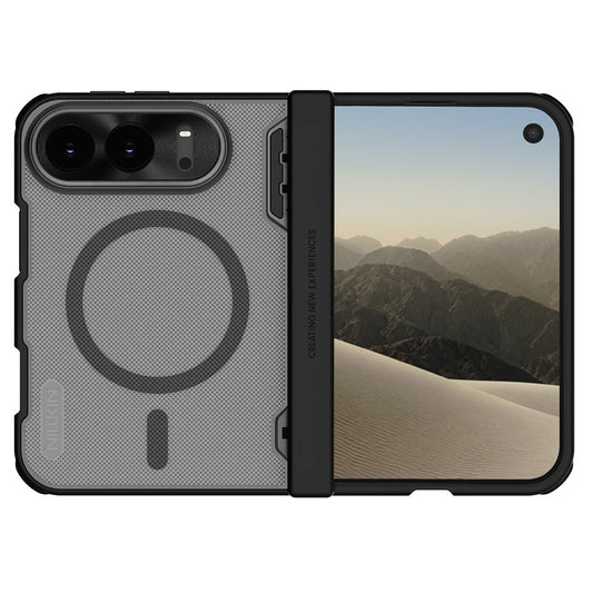 MagSafe tok Apple iPhone Duo készülékhez, Nillkin Super Frosted Shield, fekete, áttetsző, szaténfényű