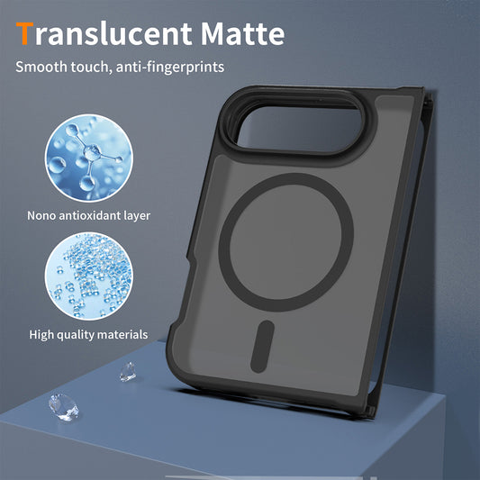 MagSafe tok Apple iPhone Duo készülékhez, Techsuit, PureFrost, szaténfekete