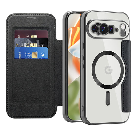 MagSafe tok Google Pixel 10 Pro XL-hez, Techsuit, SmartMag Book, Fekete