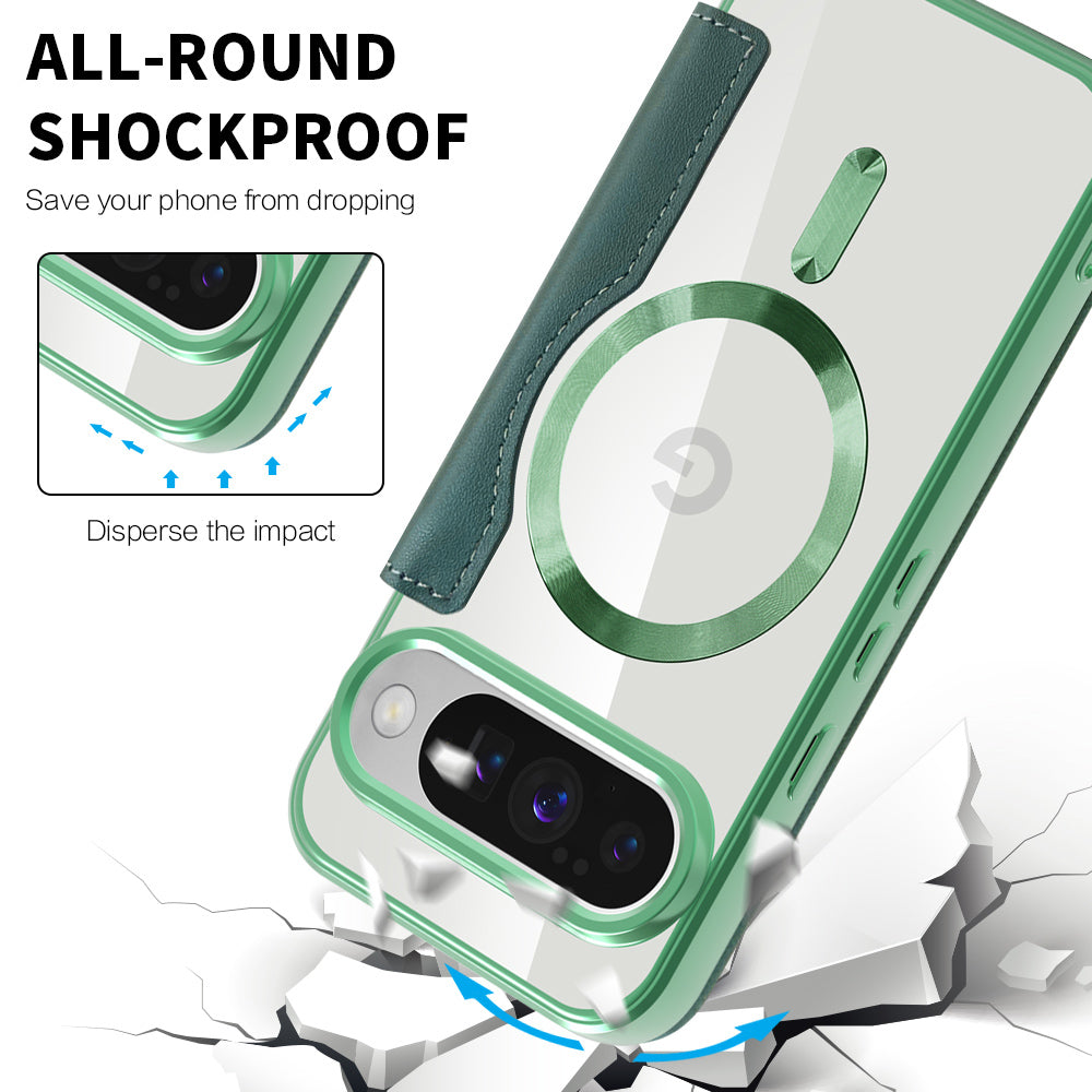 MagSafe Case for Google Pixel 10 Pro / 10, Techsuit, SmartMag Book, Green