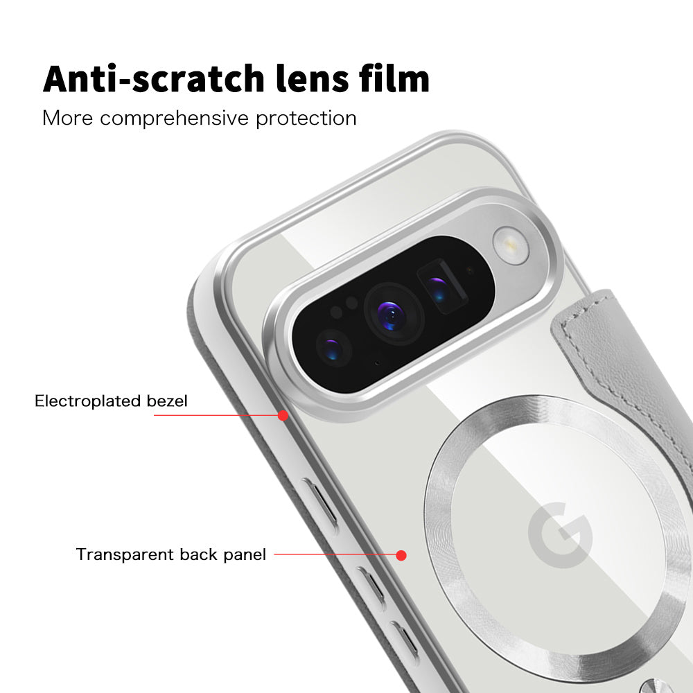 MagSafe Case for Google Pixel 10 Pro / 10, Techsuit, SmartMag Book, Gray