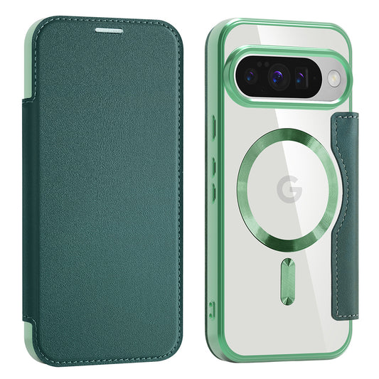 MagSafe tok Google Pixel 10 Pro / 10-hez, Techsuit, SmartMag Book, Zöld
