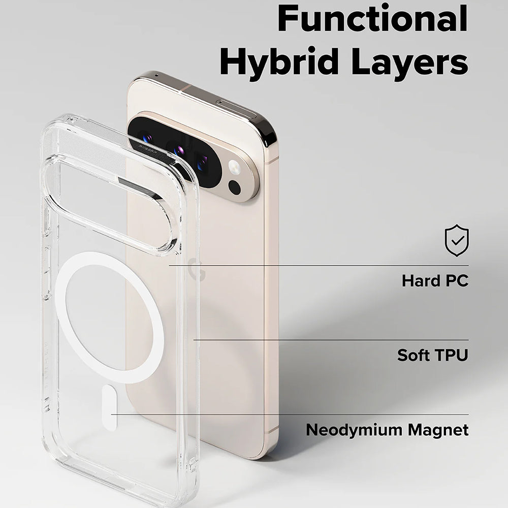 MagSafe Case for Google Pixel 10 Pro / 10, Ringke, Fusion, Transparent