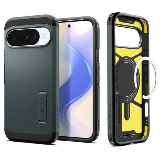 MagSafe tok Google Pixel 10 Pro / 10-hez, Spigen, Tough Armor, Zöld ACS09707
