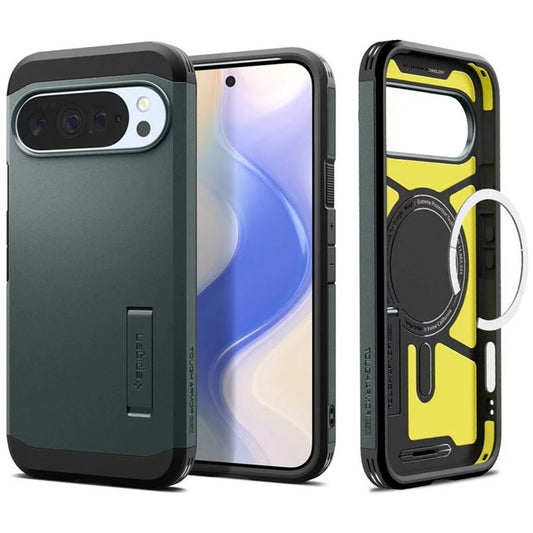 MagSafe tok Google Pixel 10 Pro XL-hez, Spigen, Tough Armor, Zöld ACS09730