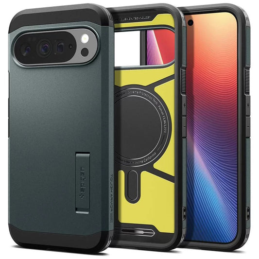 MagSafe tok Google Pixel 10 Pro XL-hez, Spigen, Tough Armor, Zöld ACS09730