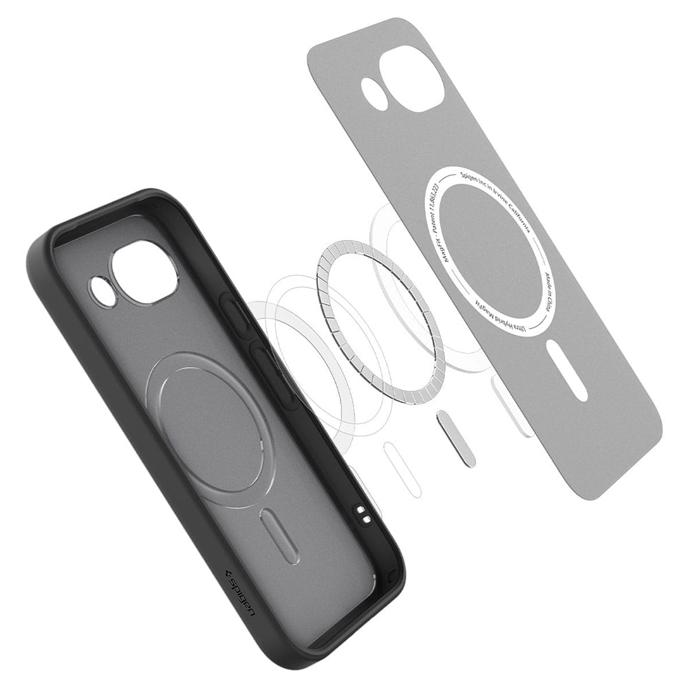 MagSafe tok Google Pixel 10a-hoz, Spigen, Ultra Hybrid, Szatén Fekete ACS11278
