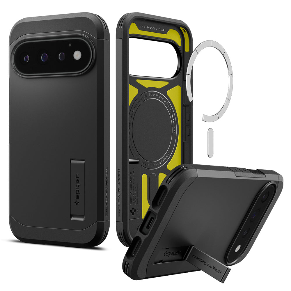 MagSafe tok Google Pixel 11 Pro-hoz, Spigen, Tough Armor, Fekete ACS11433