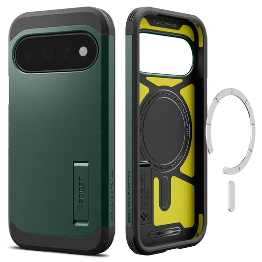MagSafe tok Google Pixel 11-hez, Spigen, Tough Armor, Zöld ACS11854