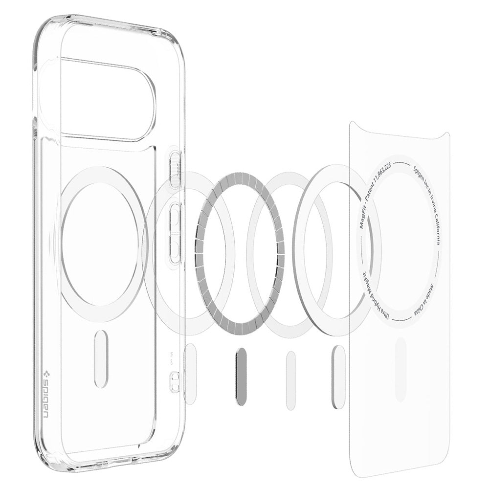 MagSafe tok Google Pixel 11-hez, Spigen, Ultra Hybrid, Átlátszó Fehér ACS11441